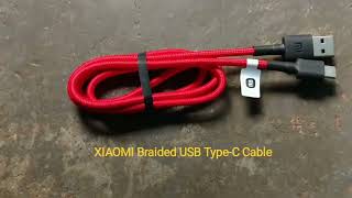 MI TypeC Cable XIaomi Braided USB TypeC Cable MI TypeC Cable Unboxing MI typeC data Cable [upl. by Dalury]