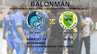 BALONMANO GALICIA  2ª AUT MASC  COPA Gr D  1ª JORNADA  BM MIÑO vs BM Ribadosar  USC [upl. by Haissi938]