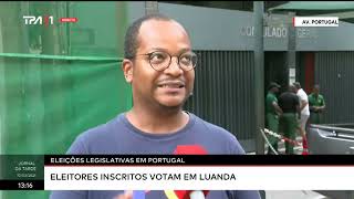 Eleições legislativas em Portugal  Eleitores inscritos votam em Luanda [upl. by Bianca26]