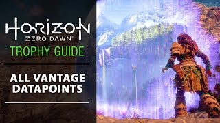 Horizon Zero Dawn  quotAll Vantages foundquot Trophy All Vantage Points and Hidden messages [upl. by Ahseiym]