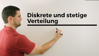 Diskrete und stetige Verteilung Unterschiede Schaubild Stochastik  Mathe by Daniel Jung [upl. by Wanyen]