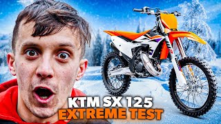 KTM 125 SX PIERWSZY ŚNIEG [upl. by New136]