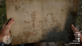 JACK HALL GANG TREASURE MAP 3 LOCATION  RED DEAD REDEMPTION 2 [upl. by Anaillil380]