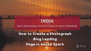 How to Create a Adobe Spark Page in 201819 [upl. by Ronny]