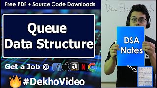 Queue Data Structure in Hindi [upl. by Htbazile457]