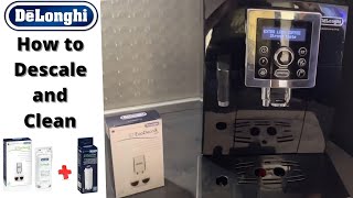 How to clean Delonghi ECAM coffee machine Descale cleaning instructions [upl. by Iyre119]