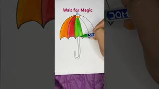 DIY Rainbow 🌈 Umbrella Art ☔️ art shorts ytshorts creative kids [upl. by Hooke]