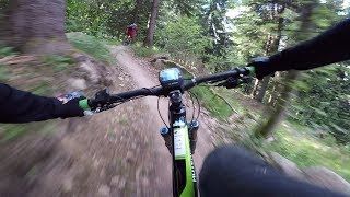 Macht EMTB Spaß Selbstversuch auf dem neuen Uphill Flow Trail im Bikepark Geisskopf mit Ebike [upl. by Nahshon]