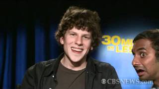 Jesse Eisenberg Aziz Ansari crack jokes in quot30 Minutes or Lessquot [upl. by Nilrak515]