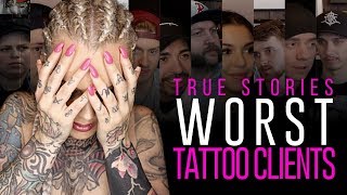 WORST TATTOO CLIENTS EVER⚡True stories  Tattoo artists worst client experiences [upl. by Staffard372]