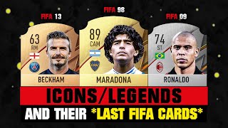 FIFA 22  ICONS and their LAST FIFA CARDS 😔💔 ft Maradona Ronaldo Beckham… etc [upl. by Meeharb]