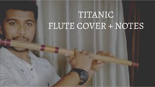 Titanic Flute Cover  Notes  My Heart Will Go On  Flute Tutorial  Khwahish Music [upl. by Mittel788]