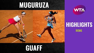 Garbiñe Muguruza vs Coco Gauff  2020 Rome Second Round  WTA Highlights [upl. by Mikey]