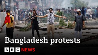 More than 150 killed in Bangladesh protests  BBC News [upl. by Hayidan]