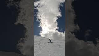 Closing day at Kirkwood April 28th 2024 Emho dropping into Montes Olympic snow in my face🤦‍♀️ [upl. by Mady]