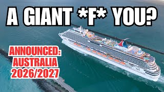 Is Carnival Ignoring Australia’s Other Cities 20262027 Itinerary Release What You Need to Know [upl. by Ailido]