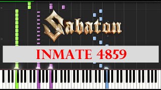 Sabaton  Inmate 4859 Piano Sheet Tutorial Synthesia Band Score Guitar Drum [upl. by Yenreit93]