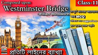 Composed Upon Westminster Bridge  William Wordsworth  Class 11 English  English by Manowar [upl. by Onitsoga792]