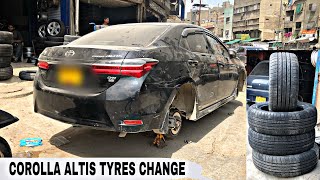 GT RADIAL CHAMPIRO TOURING AS 21555R16 COROLLA GRANDEALTIS TYRES CHANGE PRICE IN KARACHI [upl. by Naida]