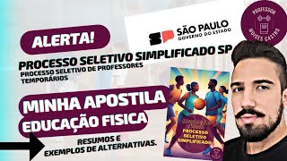 Processo seletivo simplificado de professores do Estado SP Saiu minha apostila de Educação física [upl. by Jessee]