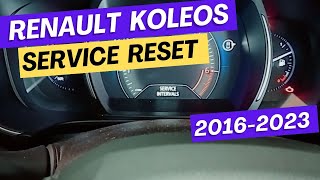 Renault koleos service reset [upl. by Onra]