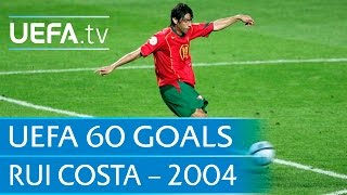 Rui Costa v England 2004 60 Great UEFA Goals [upl. by Manuel]