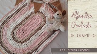 Tutorial Alfombra Ovalada  Crochet con Trapillo  Las Totoras Crochet [upl. by Mundt827]