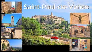 SaintPauldeVence What to visit around Nice Côte dAzur Provence Beautiful French Village 🇫🇷 [upl. by Anileve]