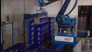 Handling of beverage crates  KUKA Robot KR 180 PA [upl. by Mell]