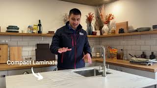 Can I Have an Undermount Sink and Drainer Grooves with a Compact Laminate Worktop [upl. by Iraam764]