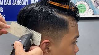 Cara CEpat potong rambut biasa gak terlalu tipis [upl. by Ackler]