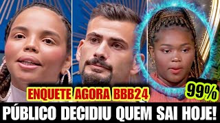 BBB 24 VEJA QUEM SAI DO BBB HOJE ENQUETE ATUALIZADA AGORA  NIZAM GIOVANNA PITEL E RAQUELE [upl. by Akimal815]