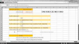 excel271  Funkcja DNIROBOCZENIESTAND i jej mało znany argument [upl. by Uhthna]