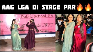 School Farewell dance performance ❤️ last performance on this stage🥺  Pooja bhatt  Tanisha nagar [upl. by Storer]