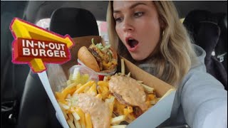 Innout mukbang Double cheese animal style and animal fries [upl. by Deirdra715]