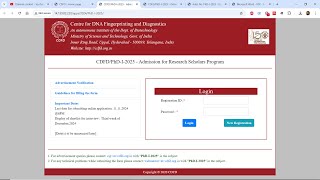 CDFD Hyderabad PhD 2025 Admission for Research Scholars Program  Application Form is Live Now📢 [upl. by Philcox]