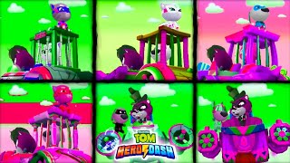 TALKING TOM HERO DASH  ALL SUPER HEROES FIGHTING WITH COLOUR REACTION WORLDS ALL BOSS RACCOONS [upl. by Buell661]