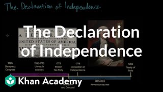 The Declaration of Independence  Period 3 17541800  AP US History  Khan Academy [upl. by Ennahtur345]