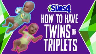 How to Have Twins or Triplets in The Sims 4 WITHOUT MODS OR CHEATS 🍼👶 [upl. by Neram971]