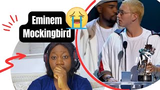 First Time Hearing Eminem  quotMockingbirdquot Official Music Video REACTION He was telling my story [upl. by Ardnek]