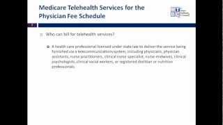 2013 Medicare Physcian Fee Schedule webinar part II [upl. by Atalya]