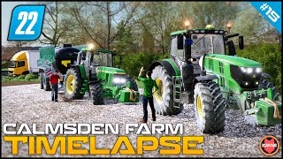 🇬🇧 Using Chain To Pull Tractor Out Of Mud While Spreading Slurry ⭐ FS22 Calmsden Farm Timelapse [upl. by Husain324]