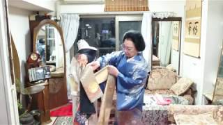 振袖の帯結び立て矢 「熨斗末広」 Obi Knot of kimono 「NOSI SUEHIRO [upl. by Coney]