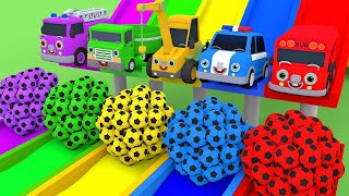 Finger Family Johny Johny Yes Papa Excavator Police Car Fire Truck  Nursery Rhymes amp Kids Songs [upl. by Genesia]