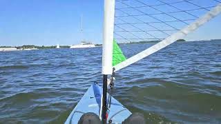 Hobie pedal kayak with sail kit amp Hobie stability outriggers [upl. by Iew846]