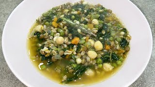 ZUPPA DI FARRO CON LEGUMI E VERDURE [upl. by Adniuqal]