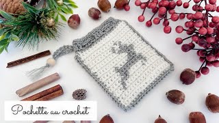 Pochette au crochet  Tuto crochet débutant 🧶 Déco de Noël au crochet facile Grille crochet gratuite [upl. by Ademla]