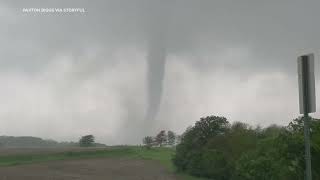 Possible Tornado Tears Through Southwest Iowa [upl. by Gan]