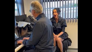 Andrea Bocelli sings for Katy Perry in backstage of King Charles Coronation Concert in Windsor [upl. by Newcomer]