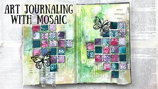 Using Handmade Mosaic in my Art Journal 🦋 Shanouki Art 🦋 [upl. by Ziul]